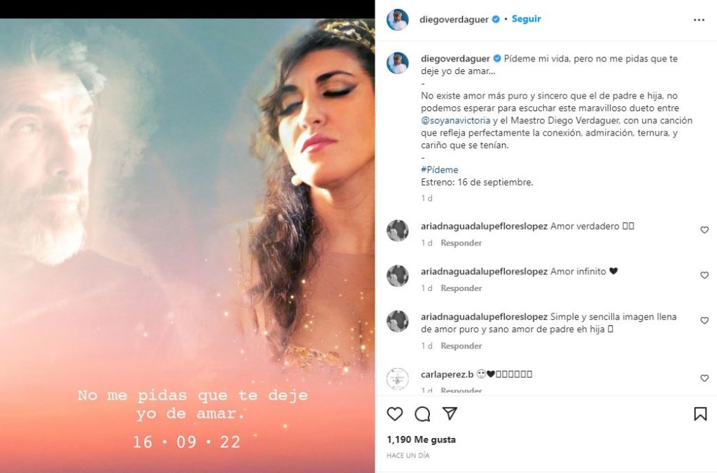 Diego Verdaguer y Ana Victoria estrenarán el tema "Pídeme"