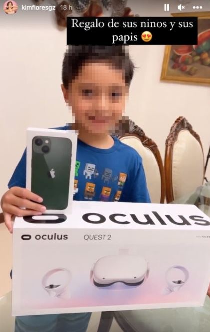 Kimberly Flores es criticada por obsequiar regalos caros a su hijo