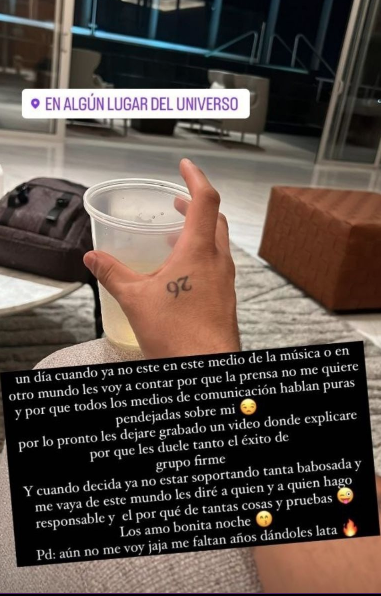 Eduin Caz preocupa a fans por mensaje que habla de su muerte