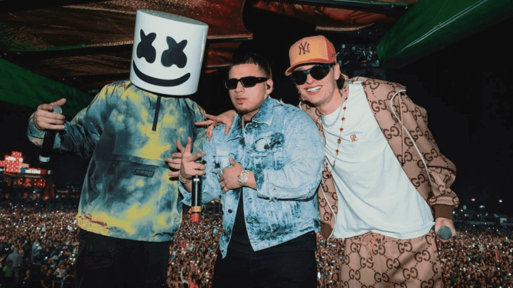 Fuerza Regida Y Peso Pluma Cantaron Con Marshmello En El Edc La Z