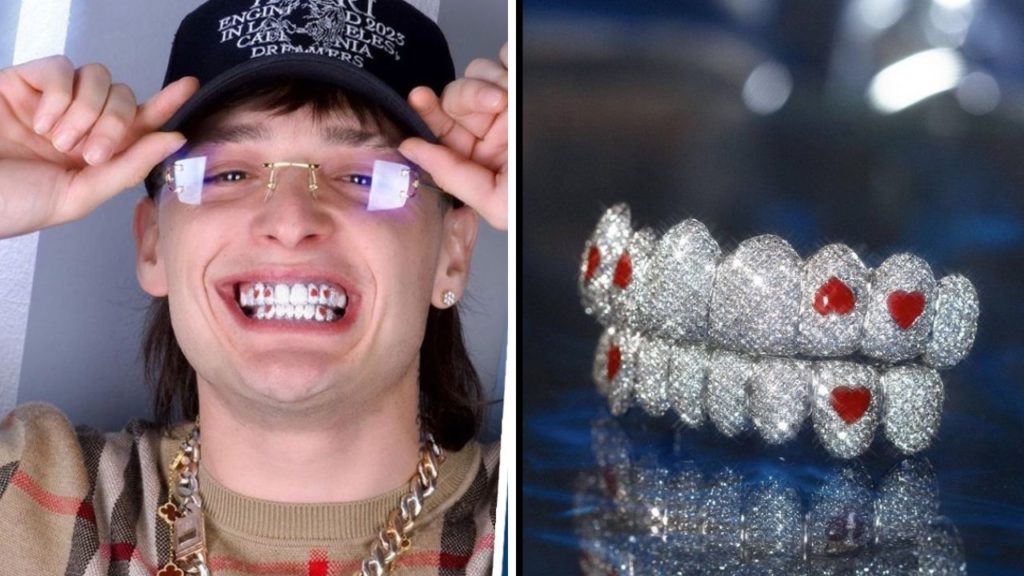 Peso Pluma presume su nueva dentadura con diamantes