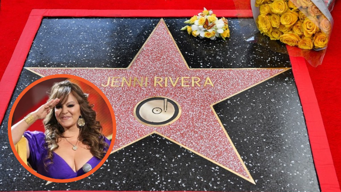 La estrella de Jenni Rivera en el Paseo de la Fama fue vandalizada.