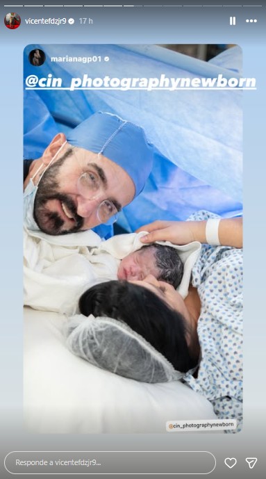 Vicente Fernández Jr. da la bienvenida a la pequeña Isabella con emotiva sesión de fotos