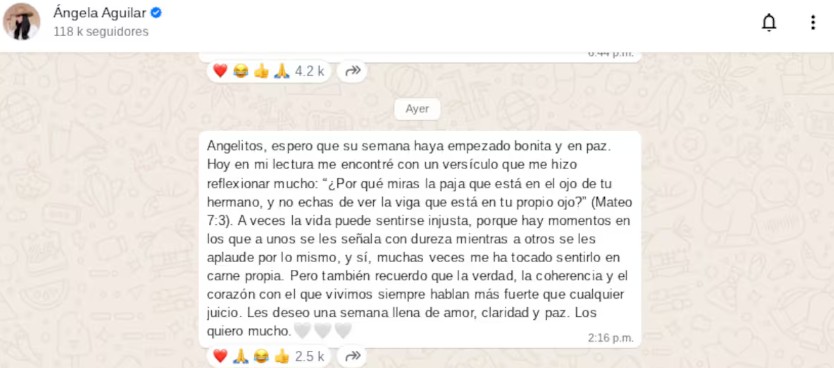 ¿Cansada de las humillaciones? Ángela Aguilar usa la Biblia para defender su amor por Nodal